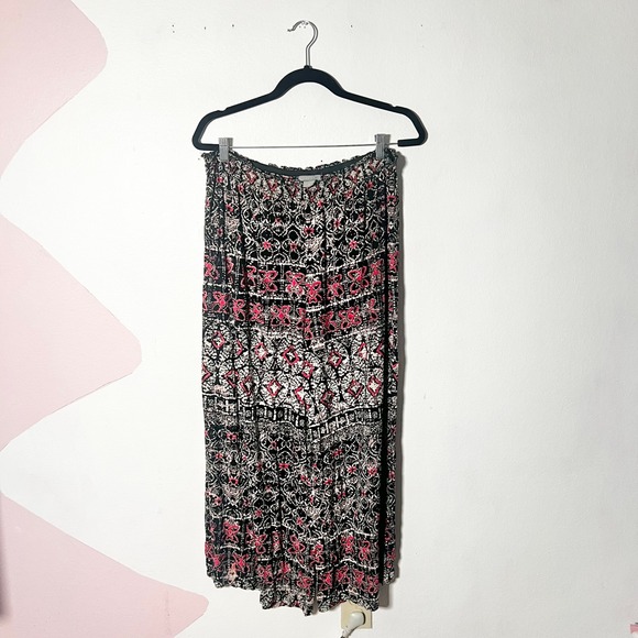 Angie Pants - Angie Wide Leg Pants Women's Medium Black Medallion Boho